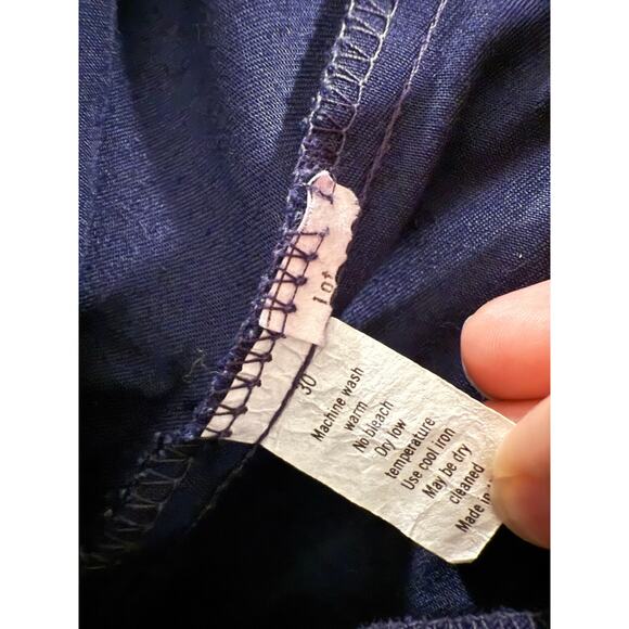 Vintage 80s 90s Christy Girl NY Dark Blue Pleated Pants Size 30 USA Made - Picture 6 of 8